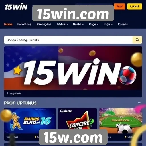 Plataforma 15win.com destaca bônus e promoções